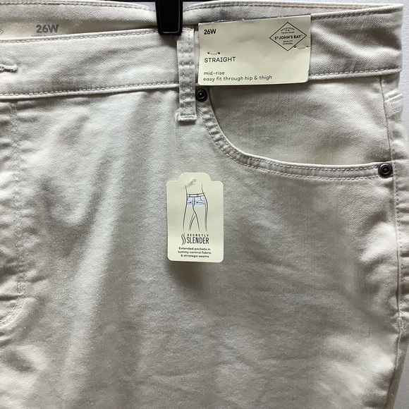 St. John's Size 26W Birch Straight Mid Rise Jeans. New With Tags. - Picture 4 of 8